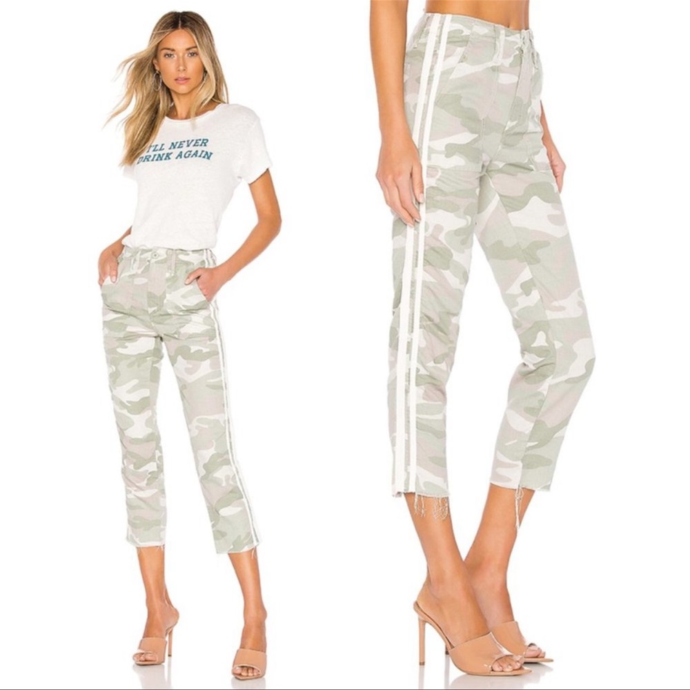 Mother camo The Shaker Crop Fray, Desert print